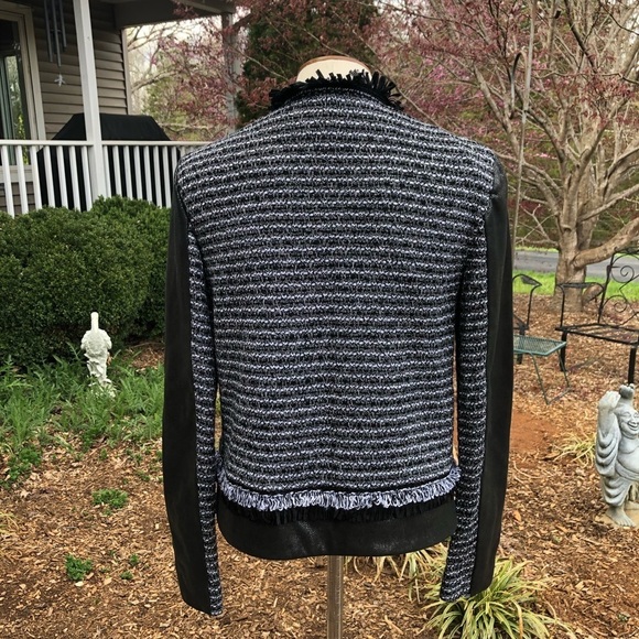 St John Open Front Knit Blazer Tweed Jacket - Picture 4 of 7